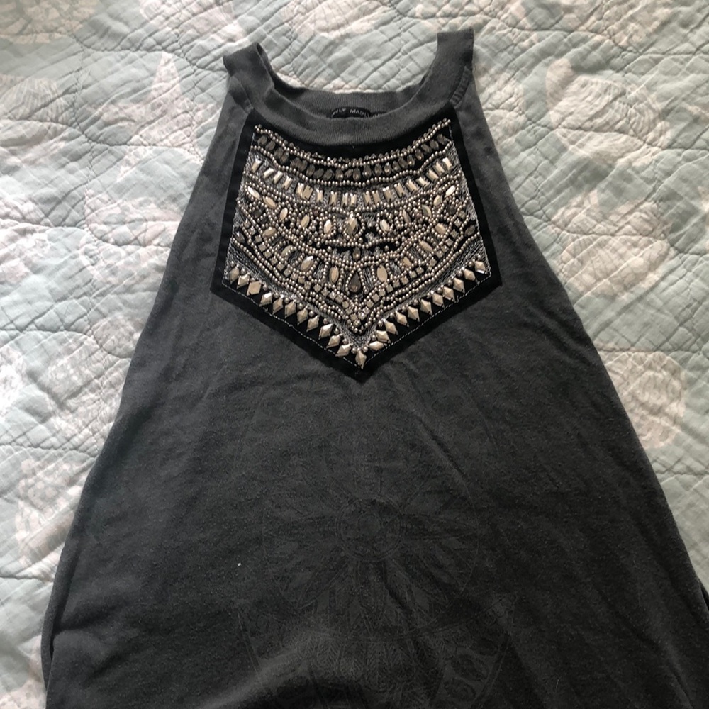 Embellished muscle tee
